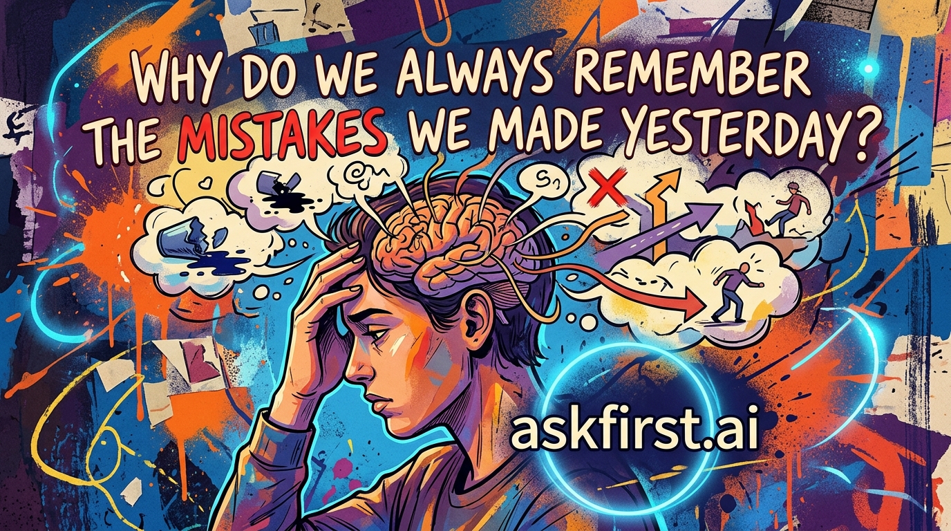 Why do we always remember the mistakes we made yesterday? Why do we always remember the mistakes we made yesterday?