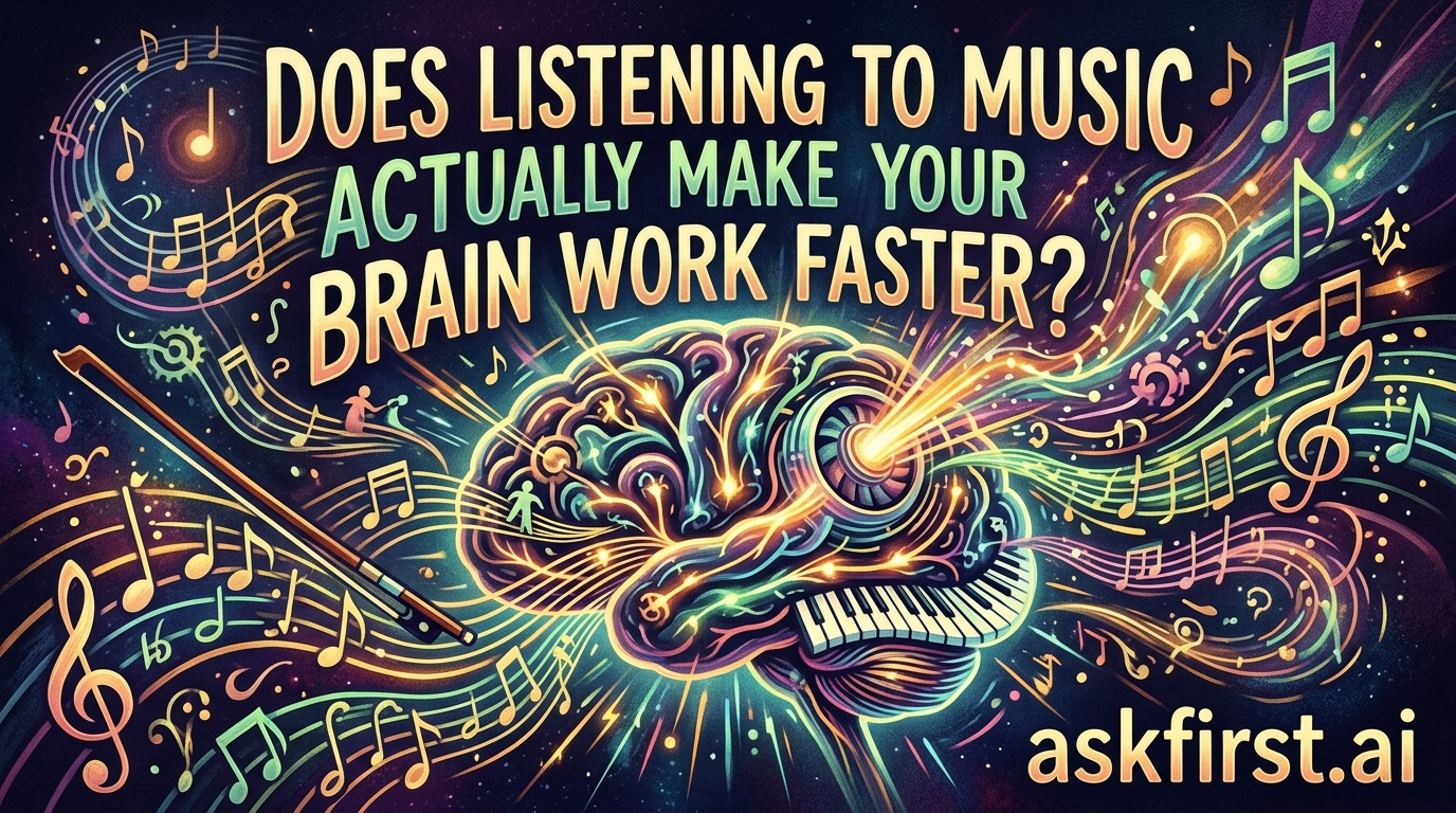 Does listening to music actually make your brain work faster? Does listening to music actually make your brain work faster?