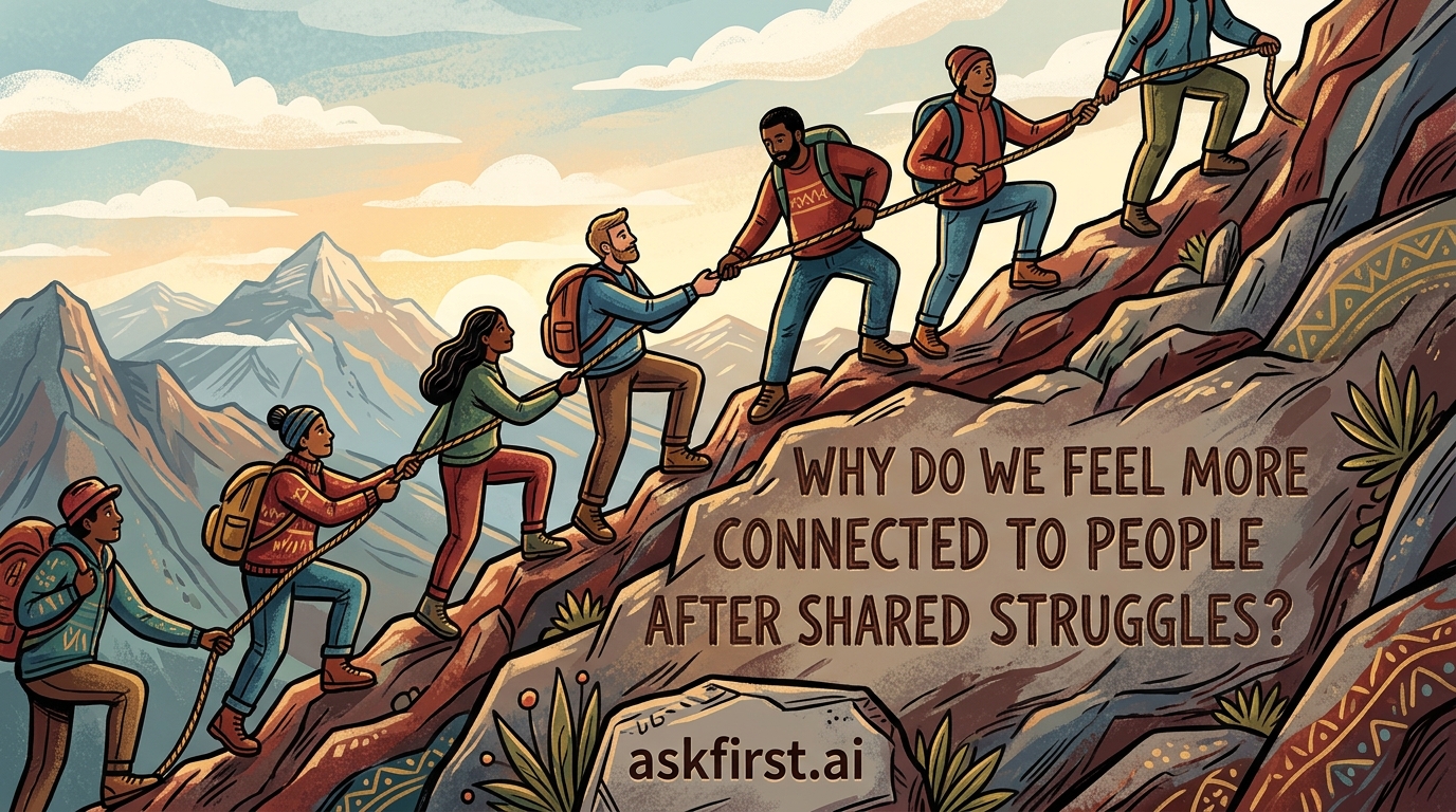 Why do we feel more connected to people after shared struggles? Why do we feel more connected to people after shared struggles?