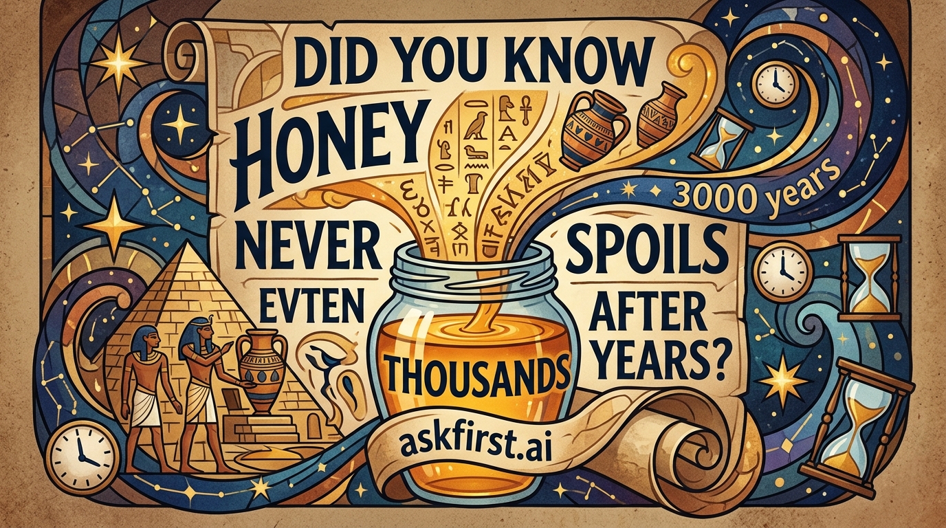 Did you know honey never spoils even after thousands years? Did you know honey never spoils even after thousands years?