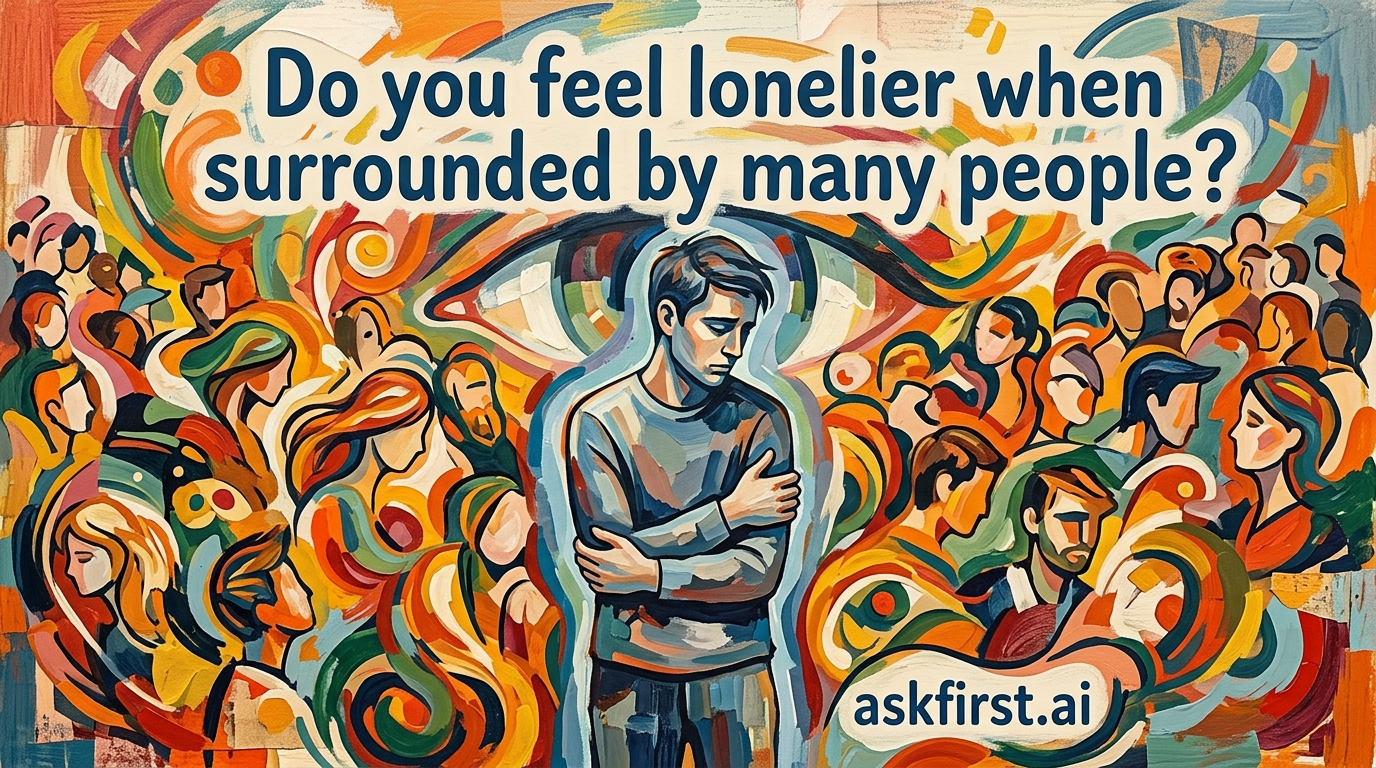 Do you feel lonelier when surrounded by many people? Do you feel lonelier when surrounded by many people?