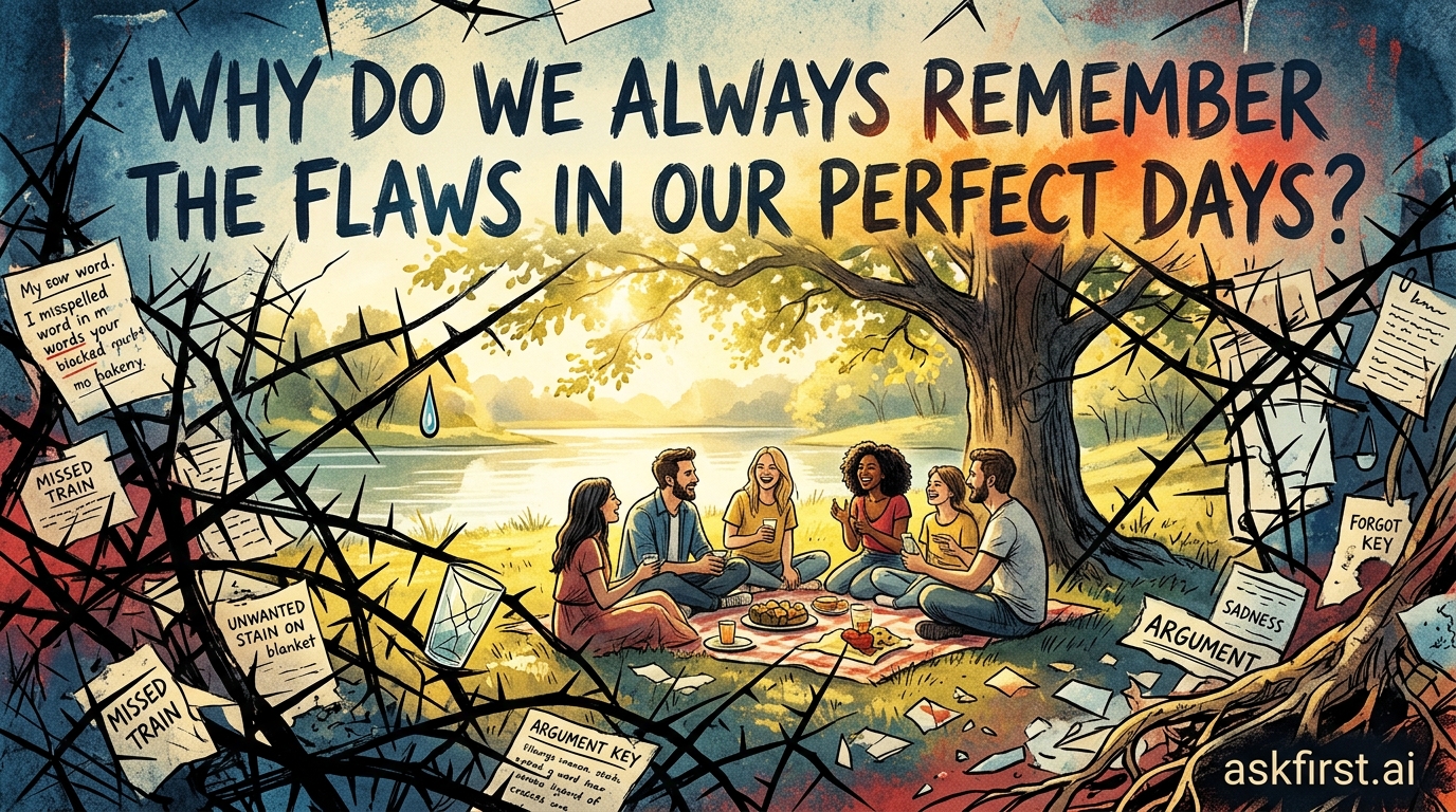 Why do we always remember the flaws in our perfect days? Why do we always remember the flaws in our perfect days?