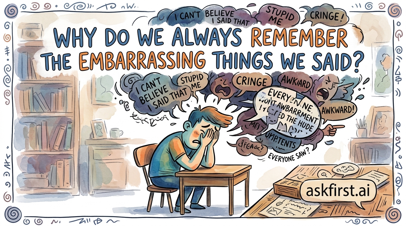Why do we always remember the embarrassing things we said? Why do we always remember the embarrassing things we said?