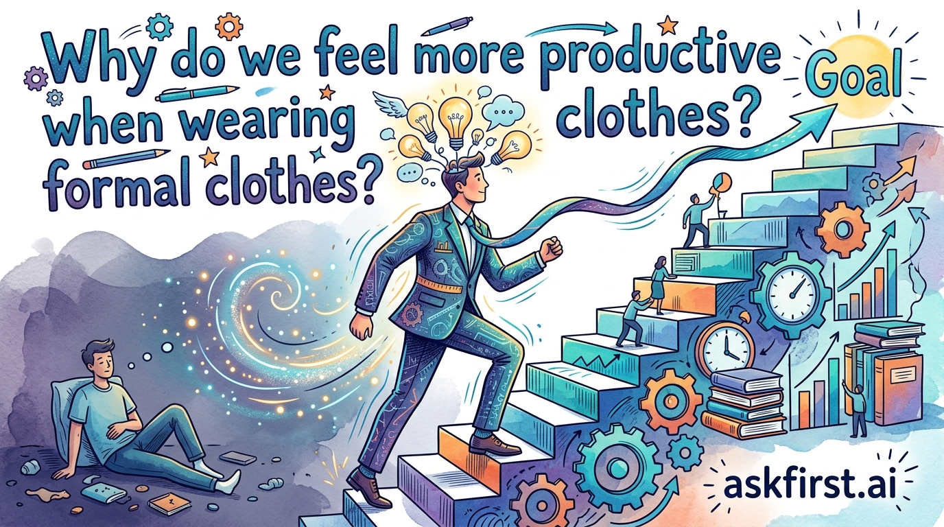Why do we feel more productive when wearing formal clothes? Why do we feel more productive when wearing formal clothes?