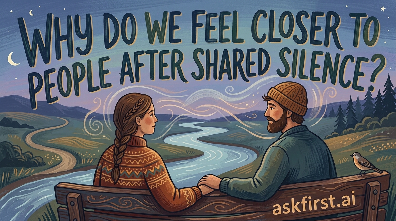 Why do we feel closer to people after shared silence? Why do we feel closer to people after shared silence?