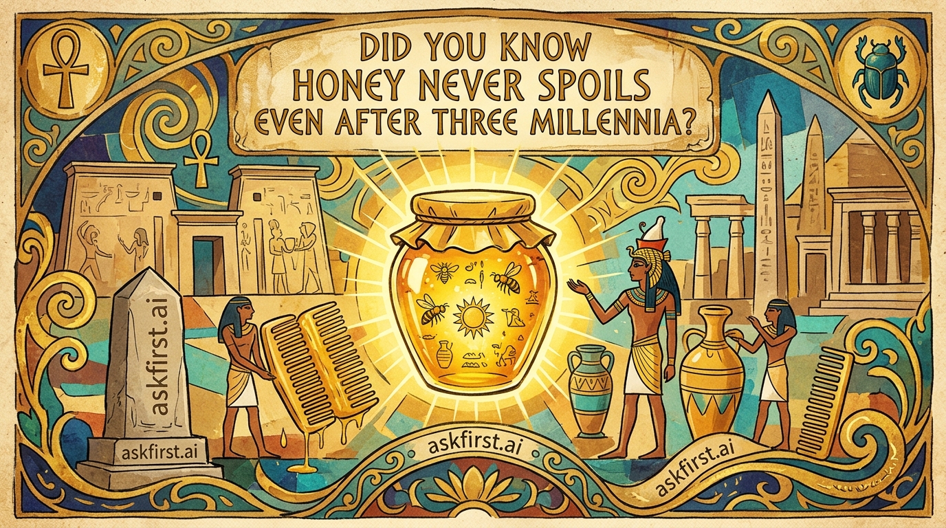 Did you know honey never spoils even after three millennia? Did you know honey never spoils even after three millennia?