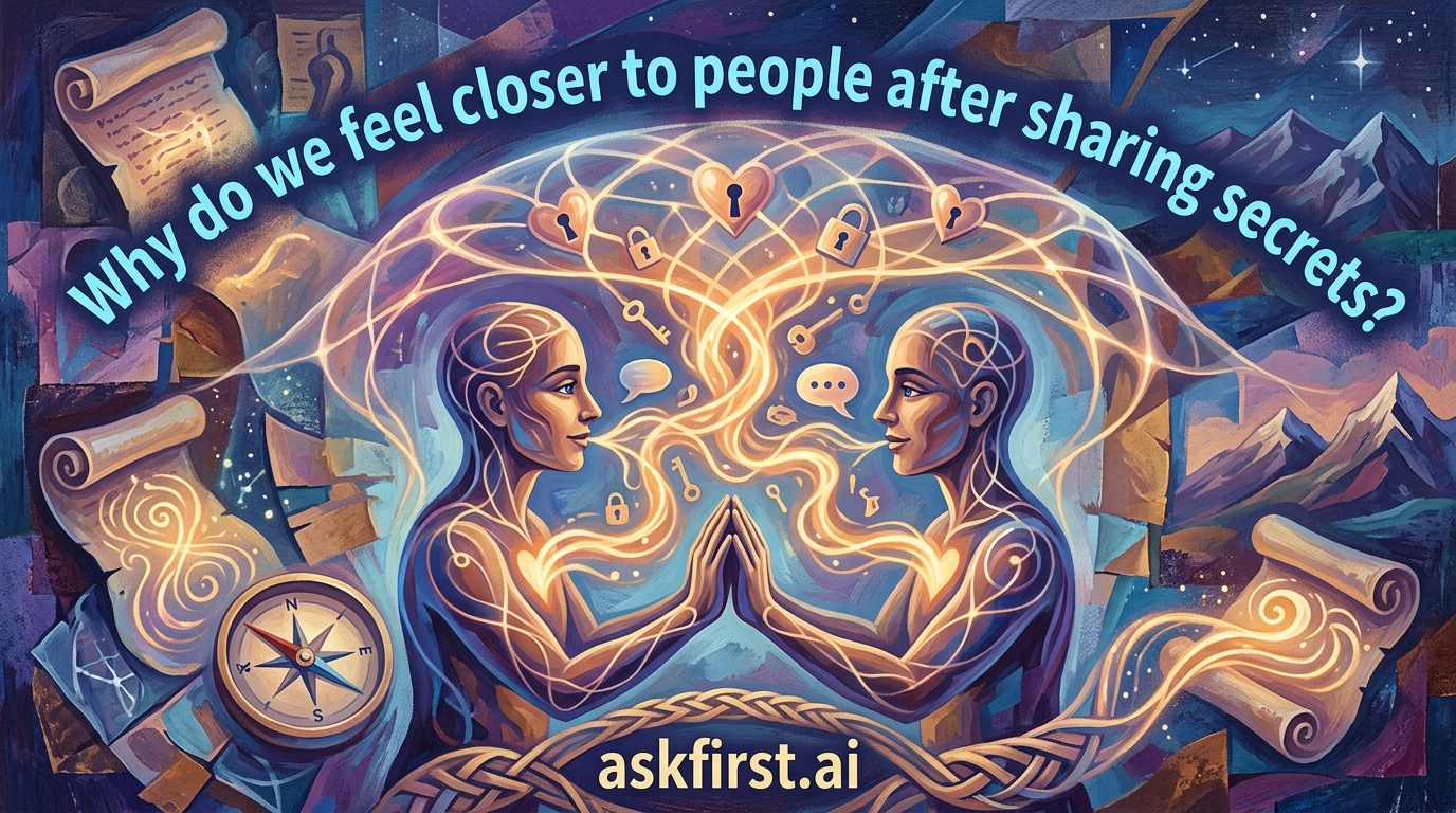 Why do we feel closer to people after sharing secrets? Why do we feel closer to people after sharing secrets?