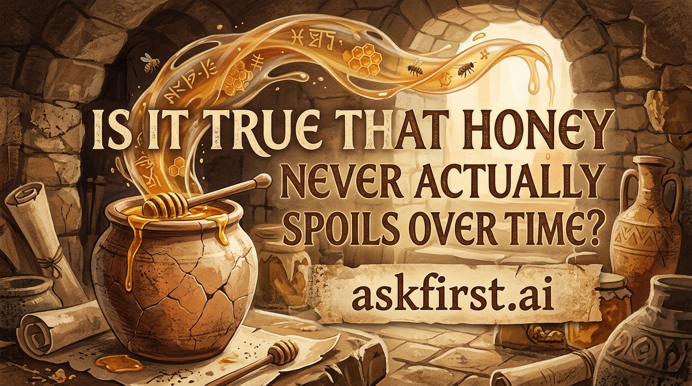 Is it true that honey never actually spoils over time? Is it true that honey never actually spoils over time?