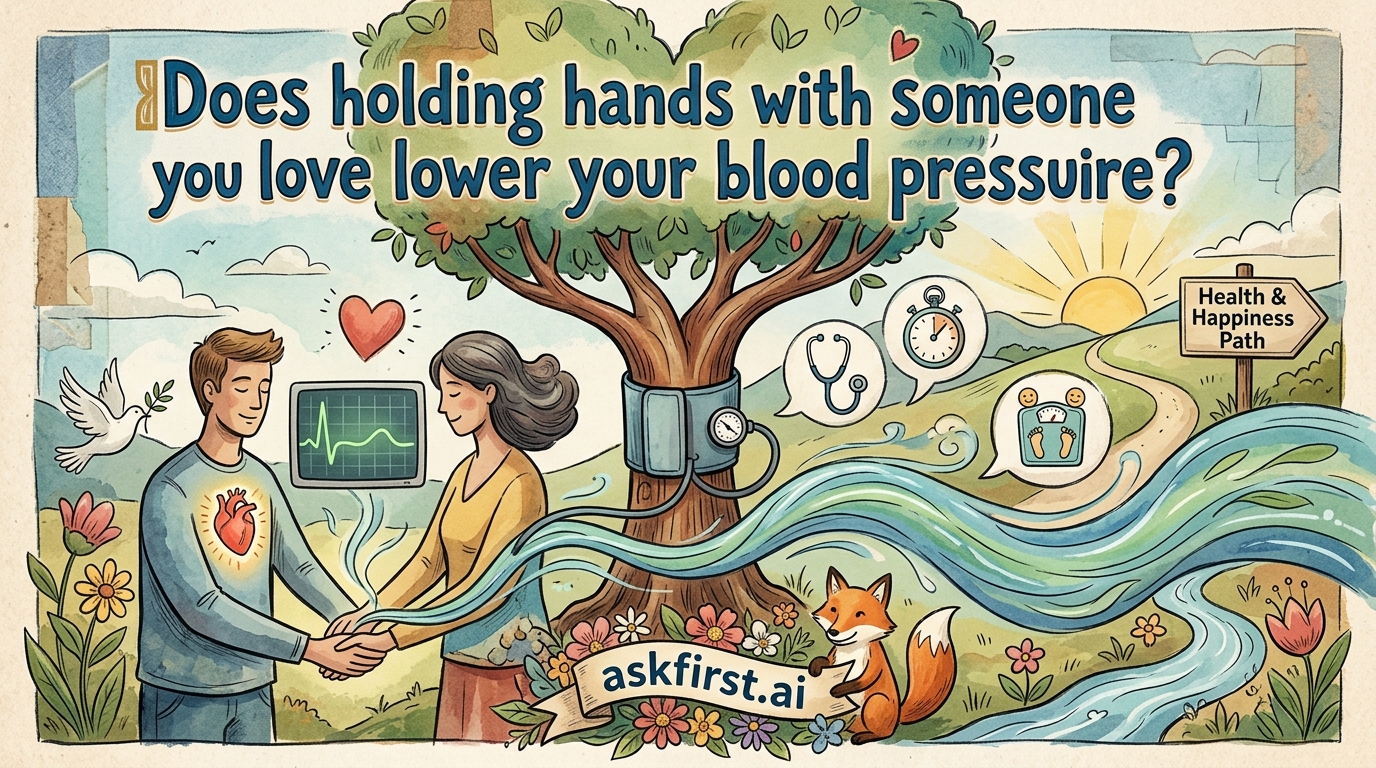 Does holding hands with someone you love lower your blood pressure? Does holding hands with someone you love lower your blood pressure?