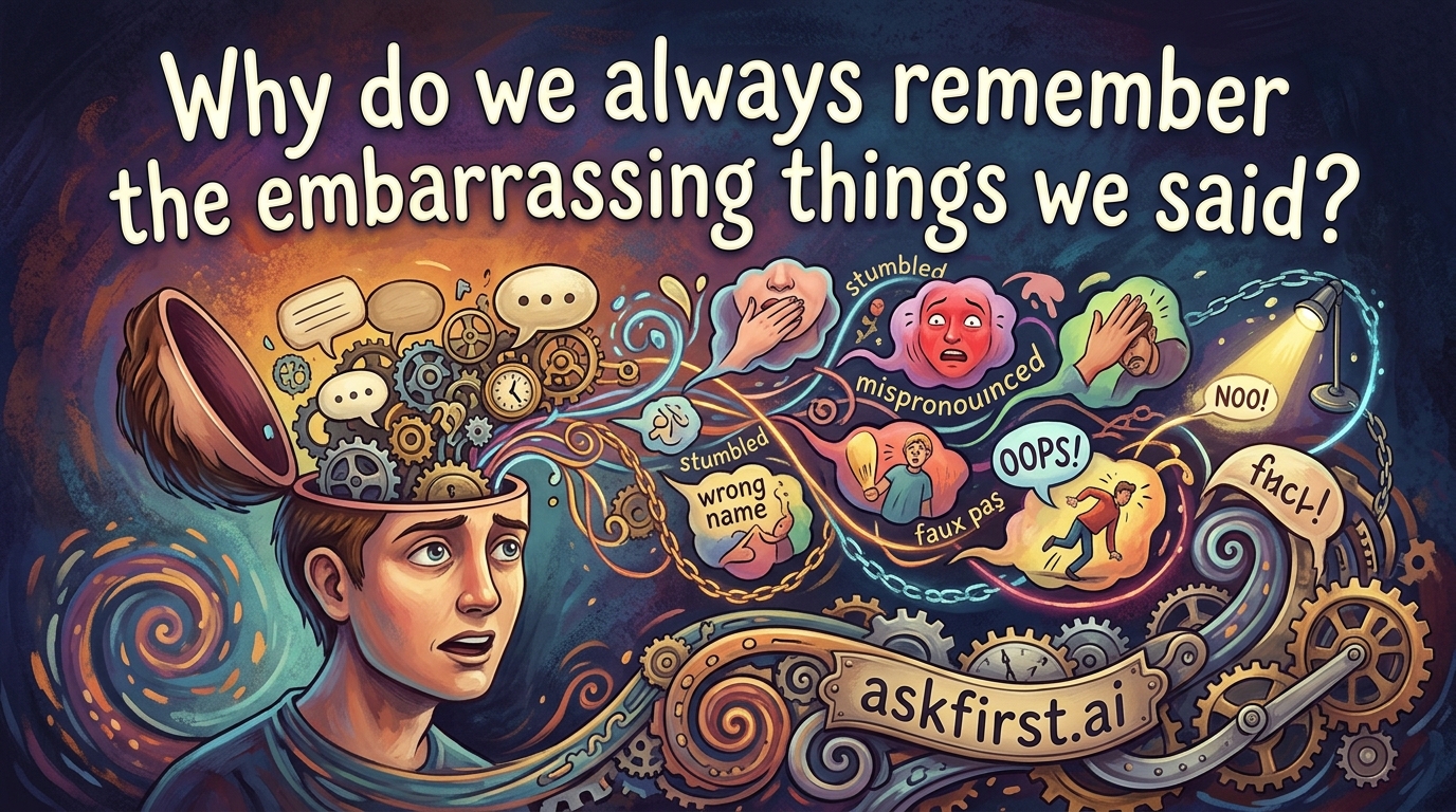Why do we always remember the embarrassing things we said? Why do we always remember the embarrassing things we said?
