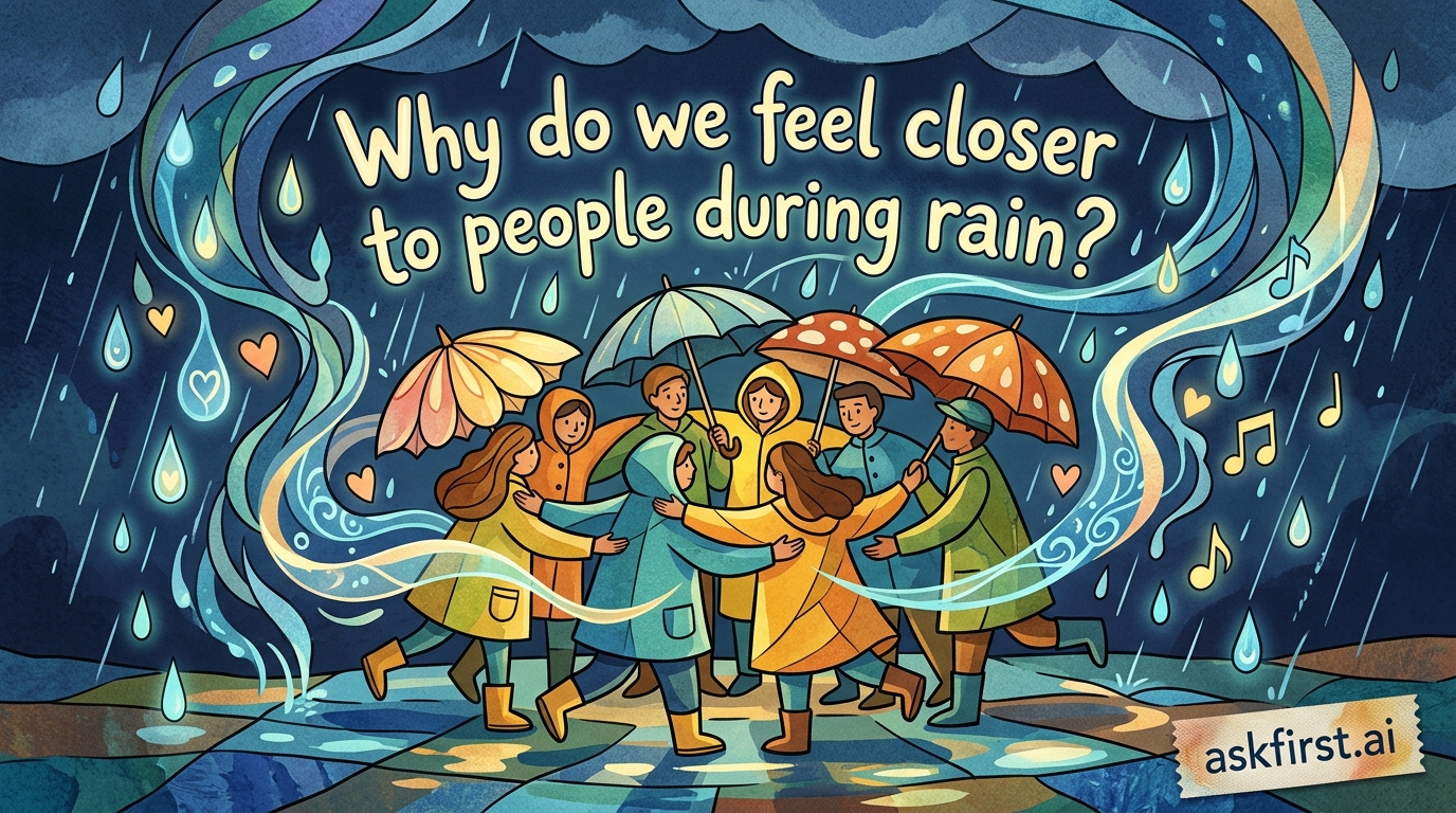 Why do we feel closer to people during rain? Why do we feel closer to people during rain?