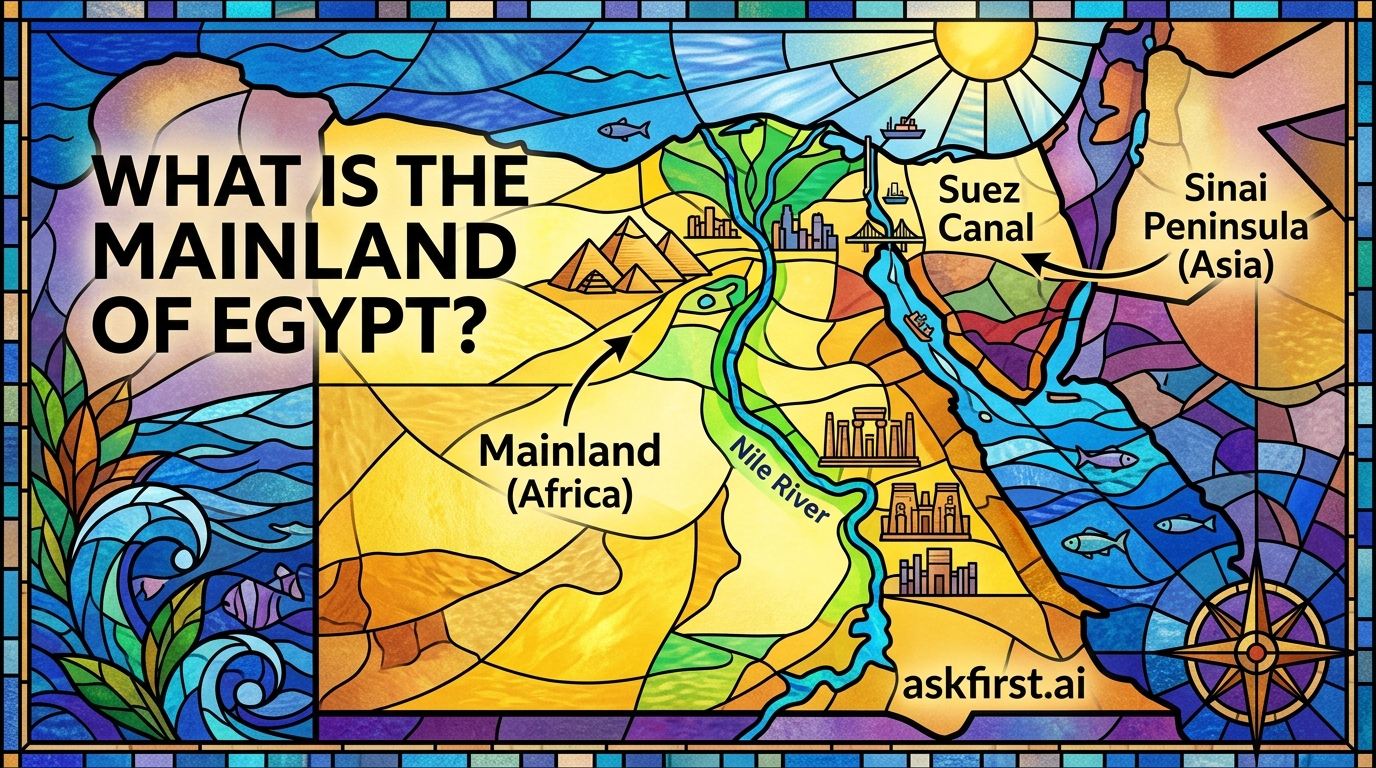 What is the mainland of Egypt? What is the mainland of Egypt?