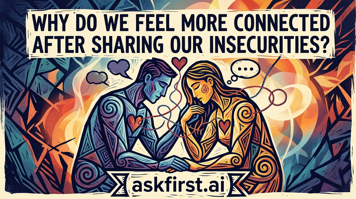 Why do we feel more connected after sharing our insecurities? Why do we feel more connected after sharing our insecurities?