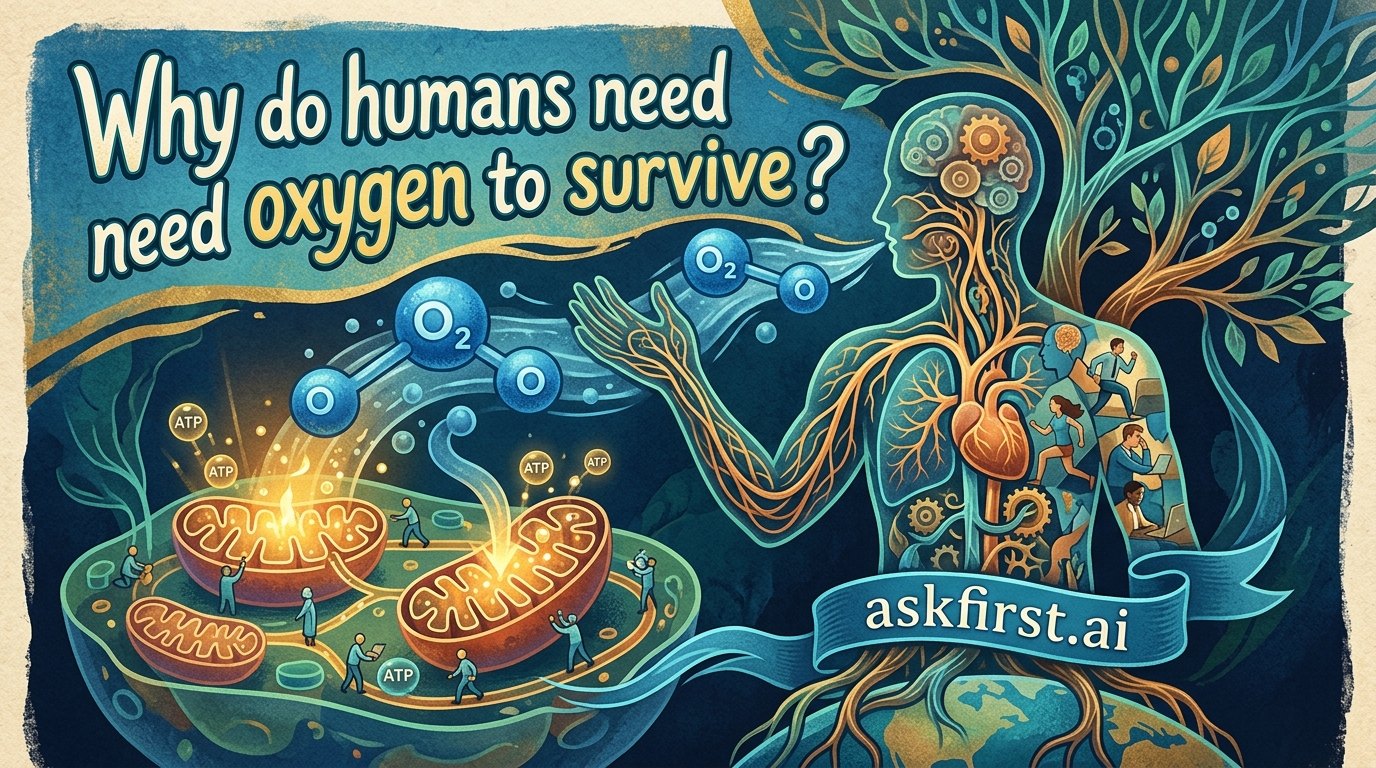 Why do humans need oxygen to survive? Why do humans need oxygen to survive?