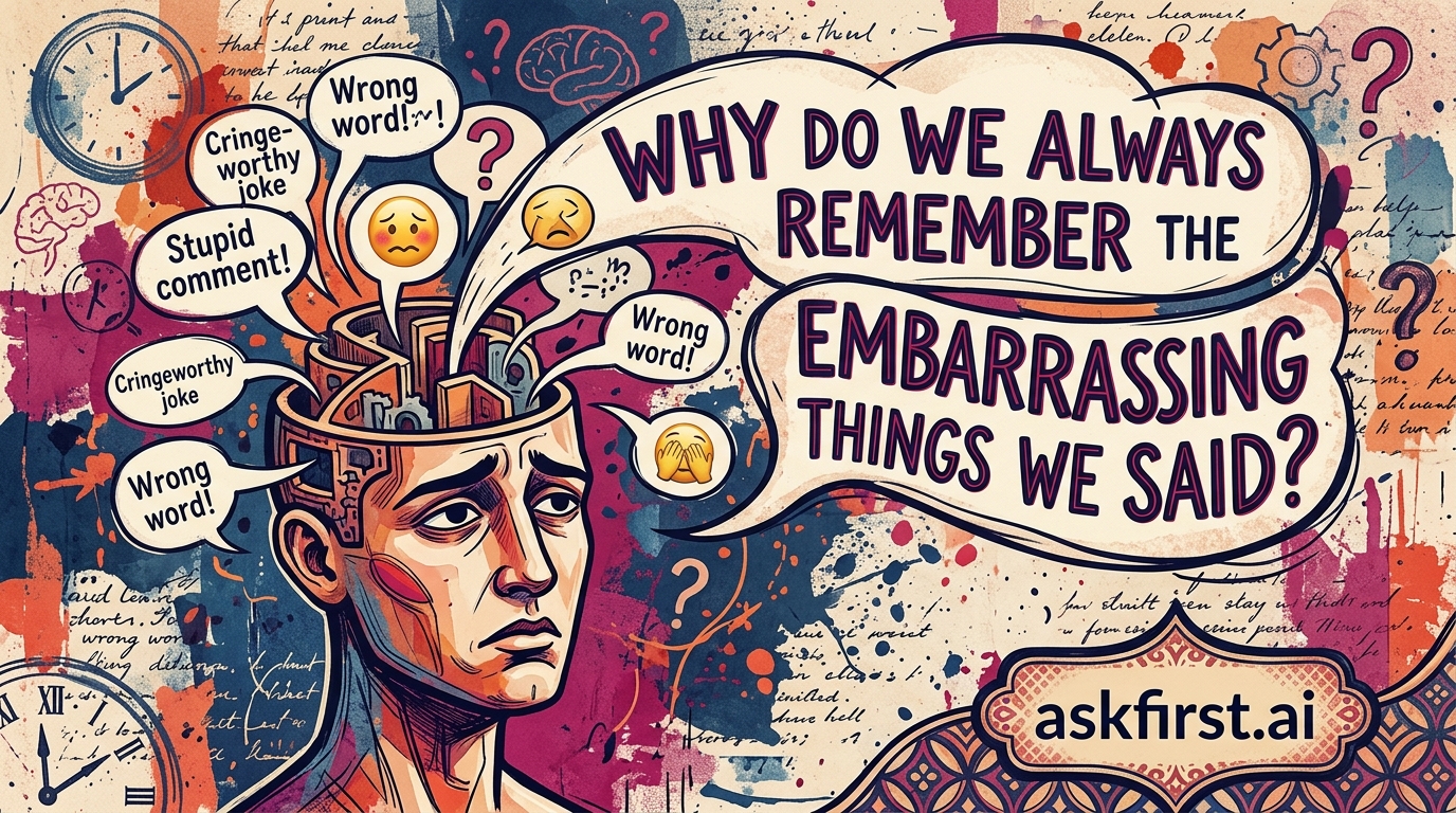 Why do we always remember the embarrassing things we said? Why do we always remember the embarrassing things we said?