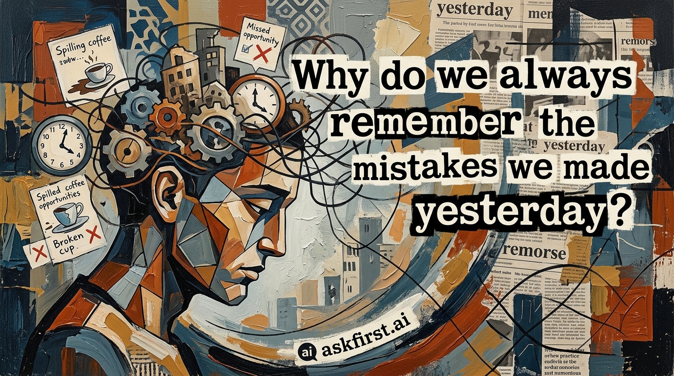 Why do we always remember the mistakes we made yesterday? Why do we always remember the mistakes we made yesterday?