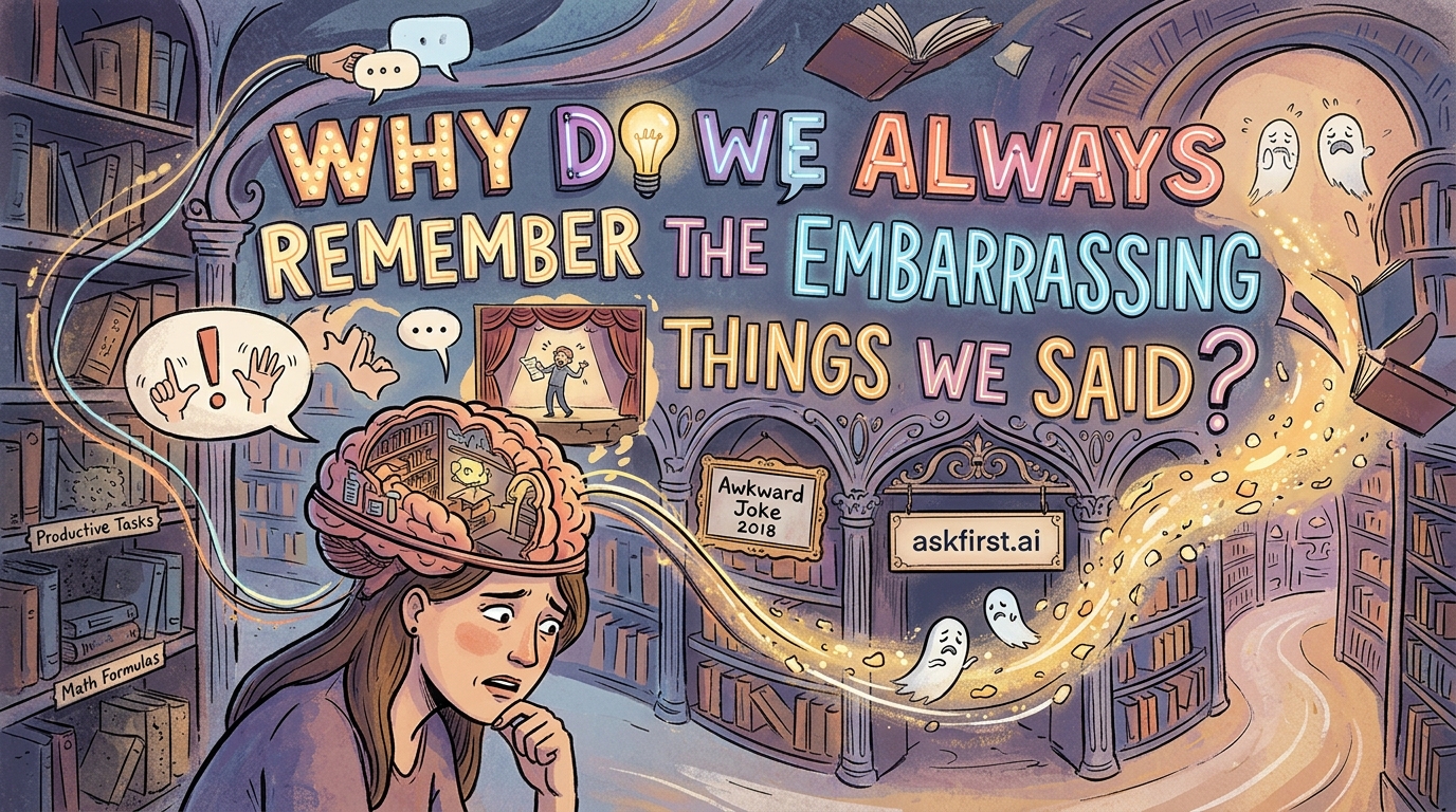 Why do we always remember the embarrassing things we said? Why do we always remember the embarrassing things we said?