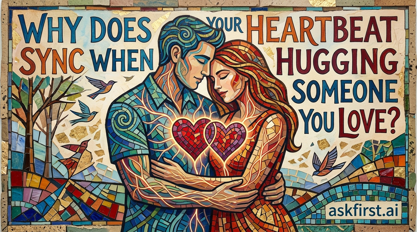 Why does your heartbeat sync when hugging someone you love? Why does your heartbeat sync when hugging someone you love?
