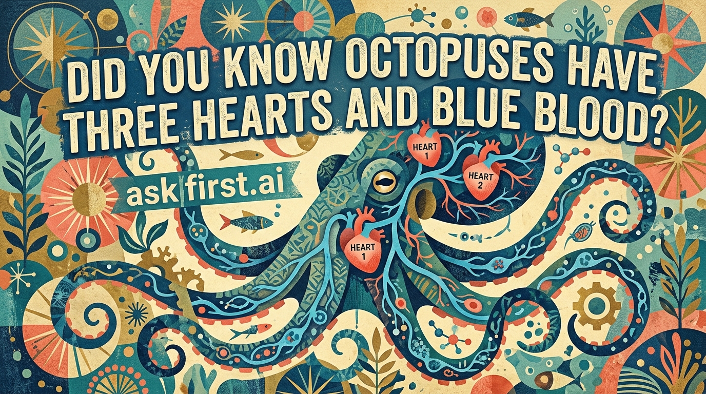 Did you know octopuses have three hearts and blue blood? Did you know octopuses have three hearts and blue blood?
