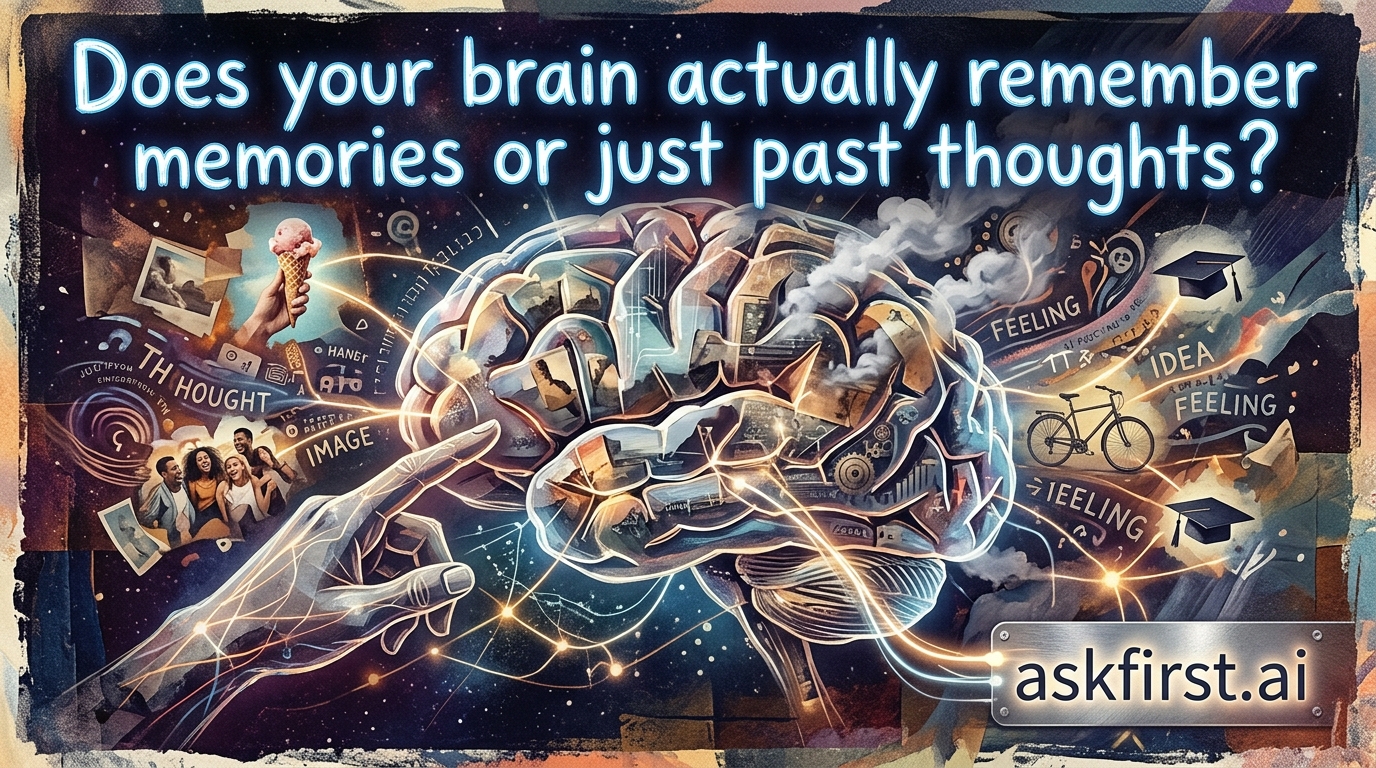 Does your brain actually remember memories or just past thoughts? Does your brain actually remember memories or just past thoughts?