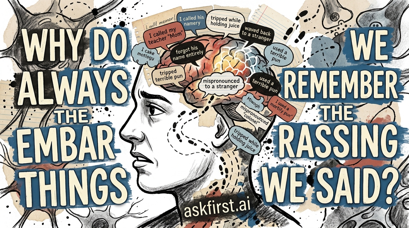 Why do we always remember the embarrassing things we said? Why do we always remember the embarrassing things we said?