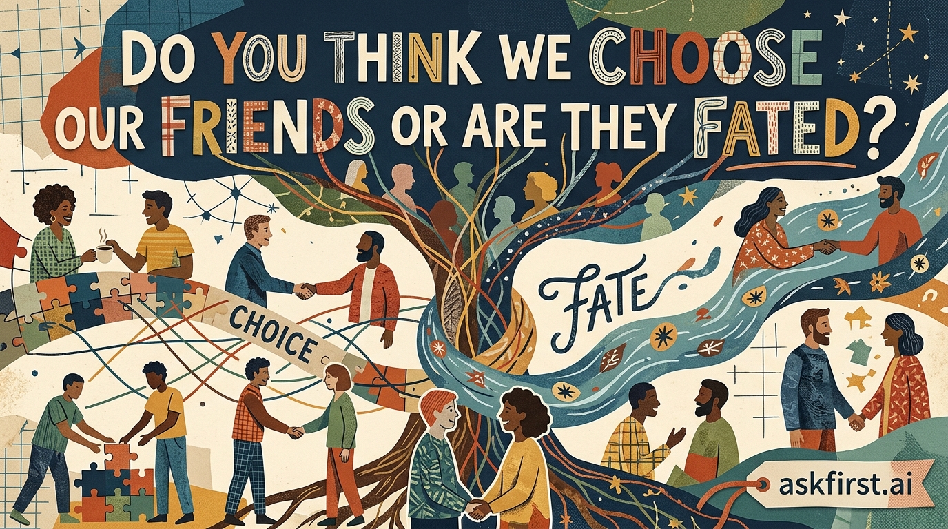Do you think we choose our friends or are they fated? Do you think we choose our friends or are they fated?