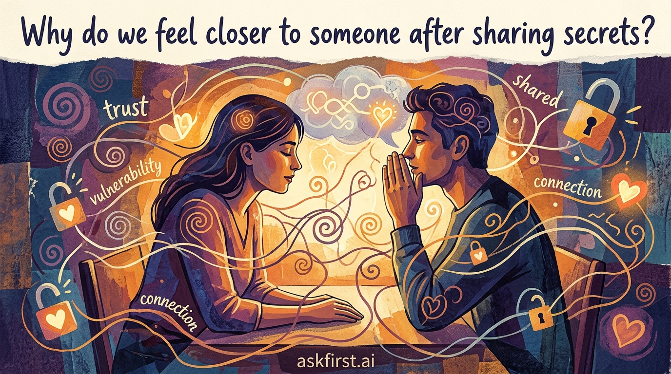 Why do we feel closer to someone after sharing secrets? Why do we feel closer to someone after sharing secrets?