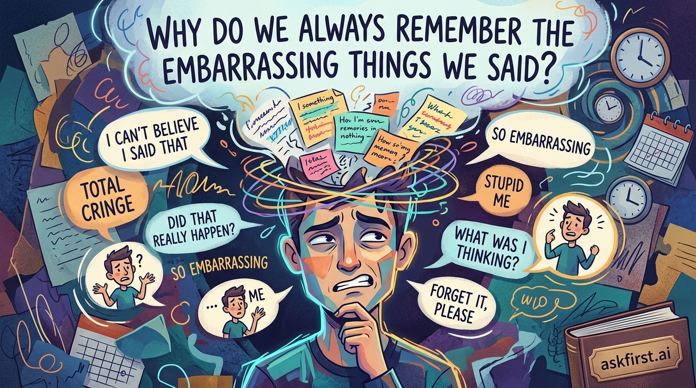 Why do we always remember the embarrassing things we said? Why do we always remember the embarrassing things we said?