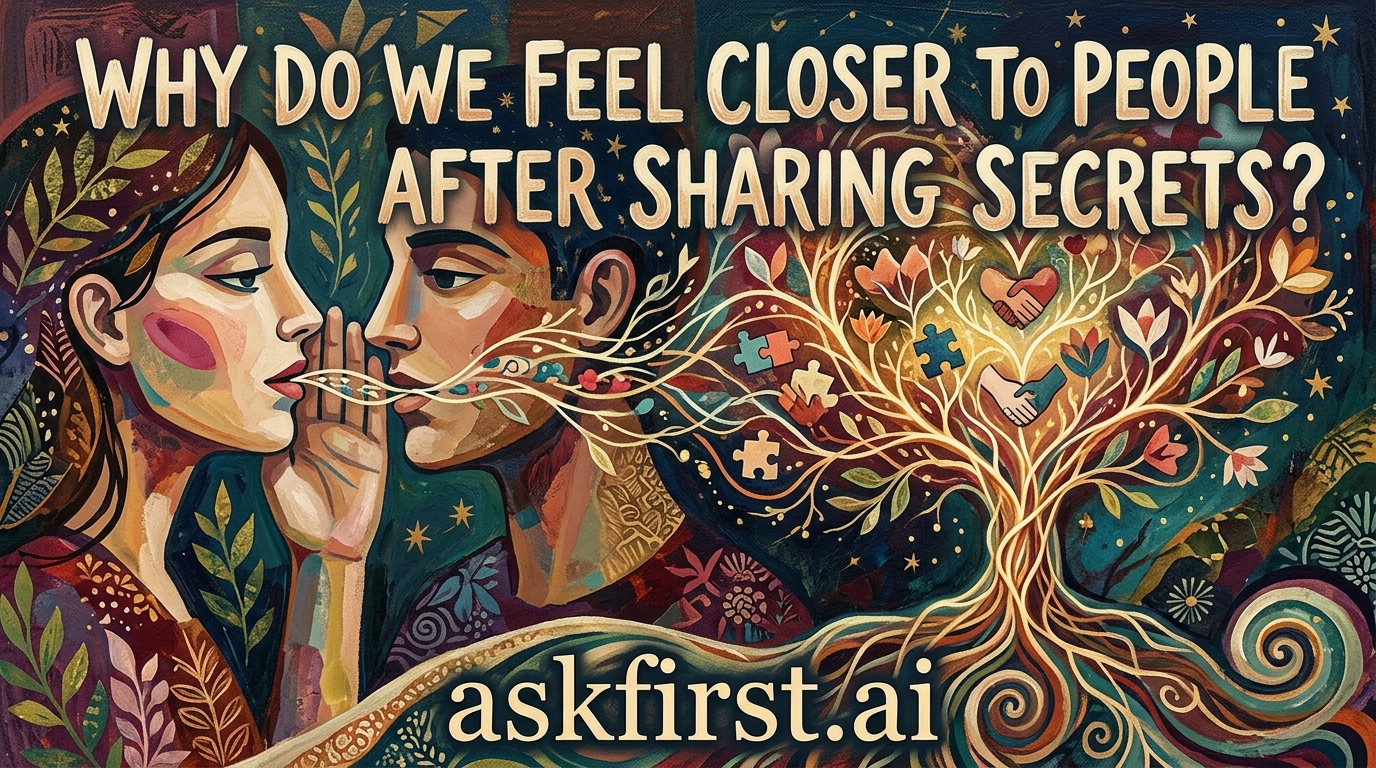 Why do we feel closer to people after sharing secrets? Why do we feel closer to people after sharing secrets?
