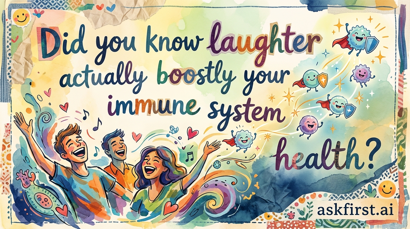 Did you know laughter actually boosts your immune system health? Did you know laughter actually boosts your immune system health?