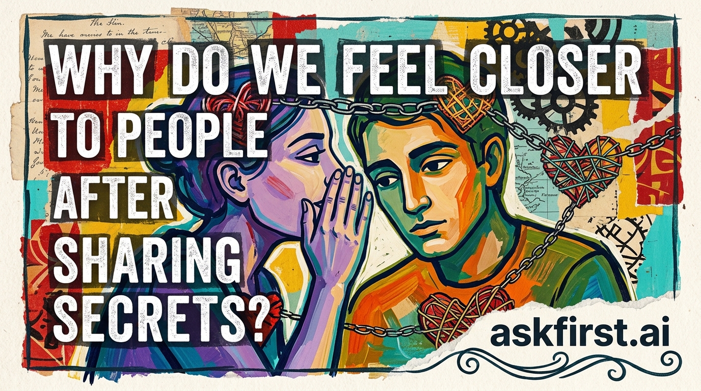 Why do we feel closer to people after sharing secrets? Why do we feel closer to people after sharing secrets?