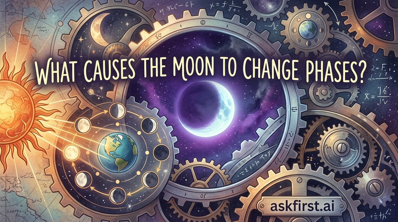 What causes the moon to change phases? What causes the moon to change phases?