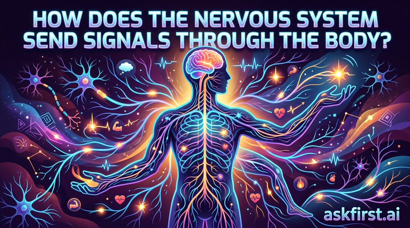 How does the nervous system send signals through the body? How does the nervous system send signals through the body?