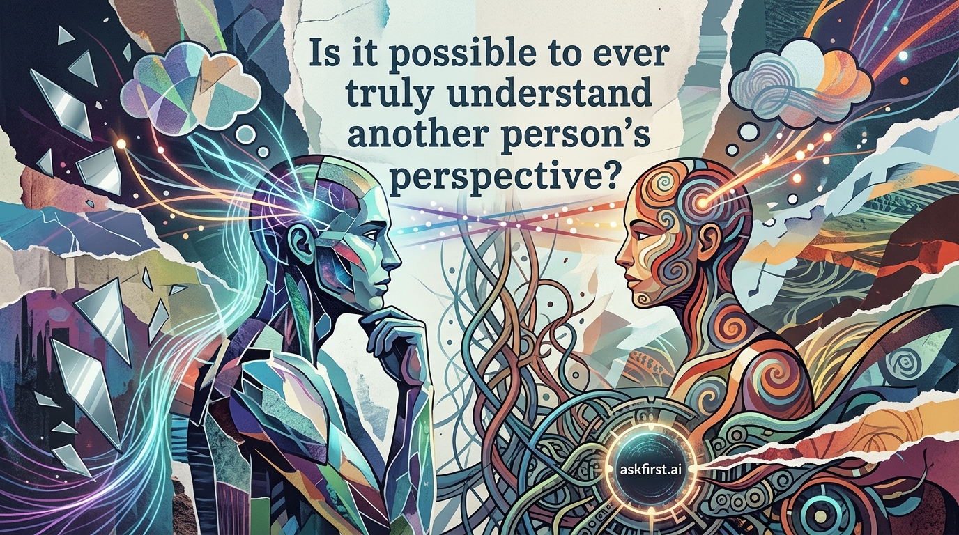 Is it possible to ever truly understand another person's perspective? Is it possible to ever truly understand another person's perspective?