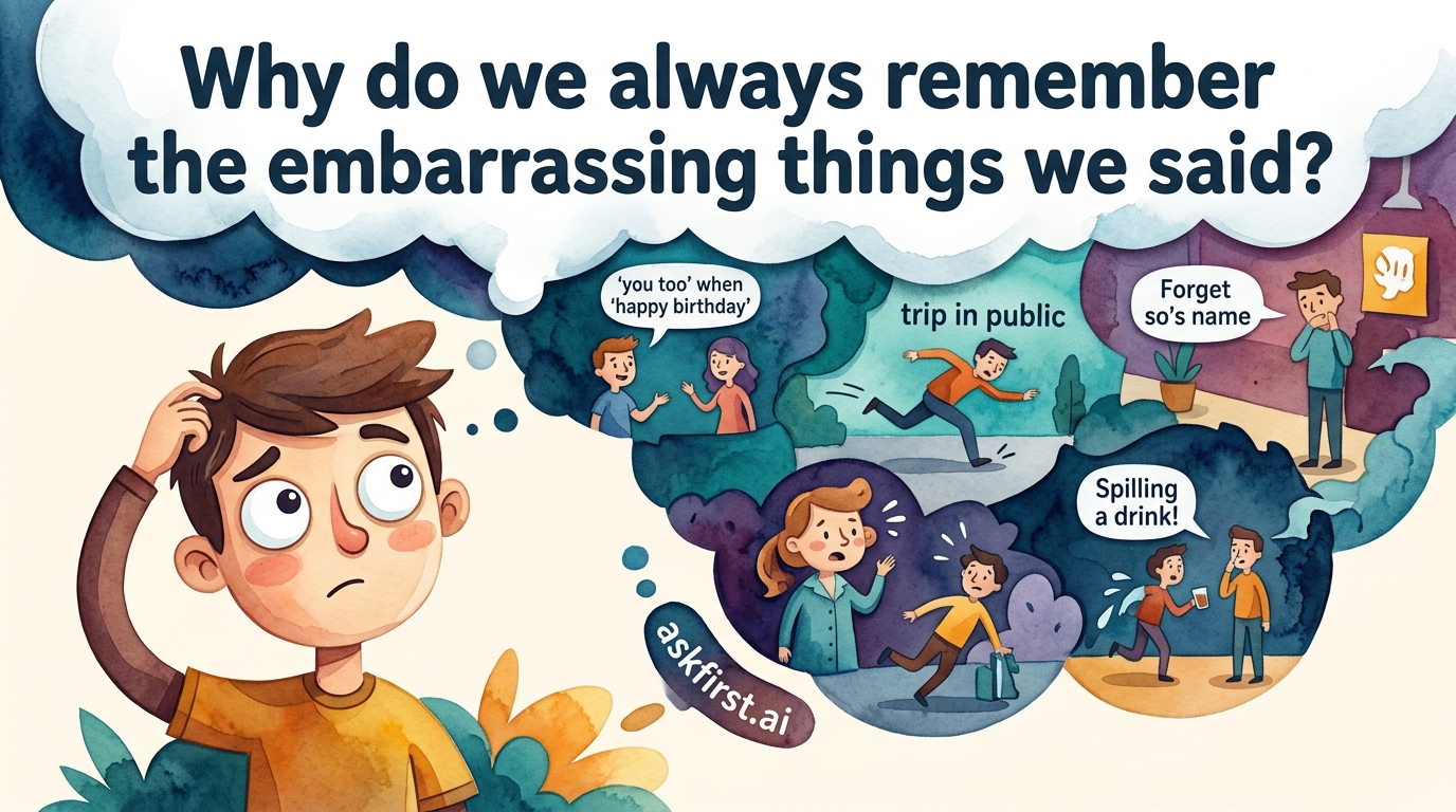 Why do we always remember the embarrassing things we said? Why do we always remember the embarrassing things we said?