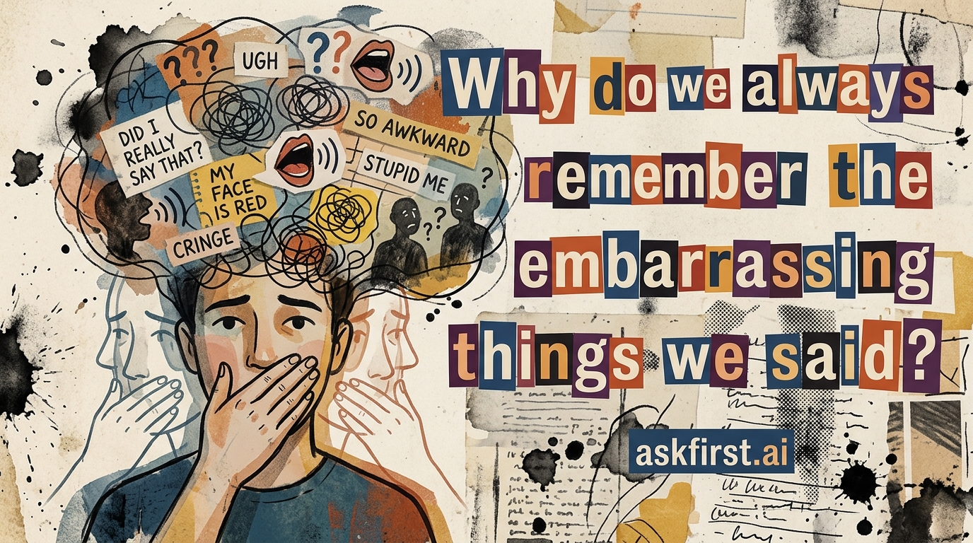 Why do we always remember the embarrassing things we said? Why do we always remember the embarrassing things we said?