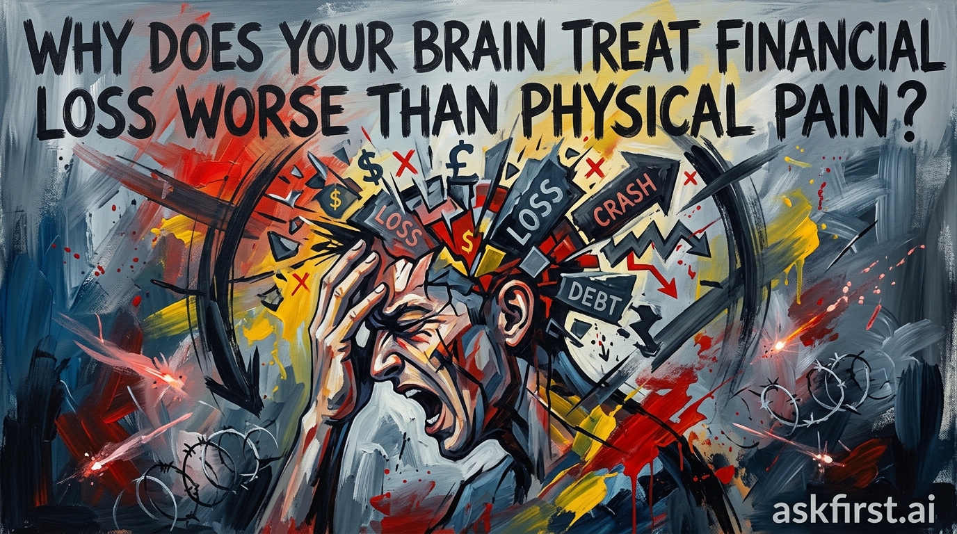 Why does your brain treat financial loss worse than physical pain? Why does your brain treat financial loss worse than physical pain?