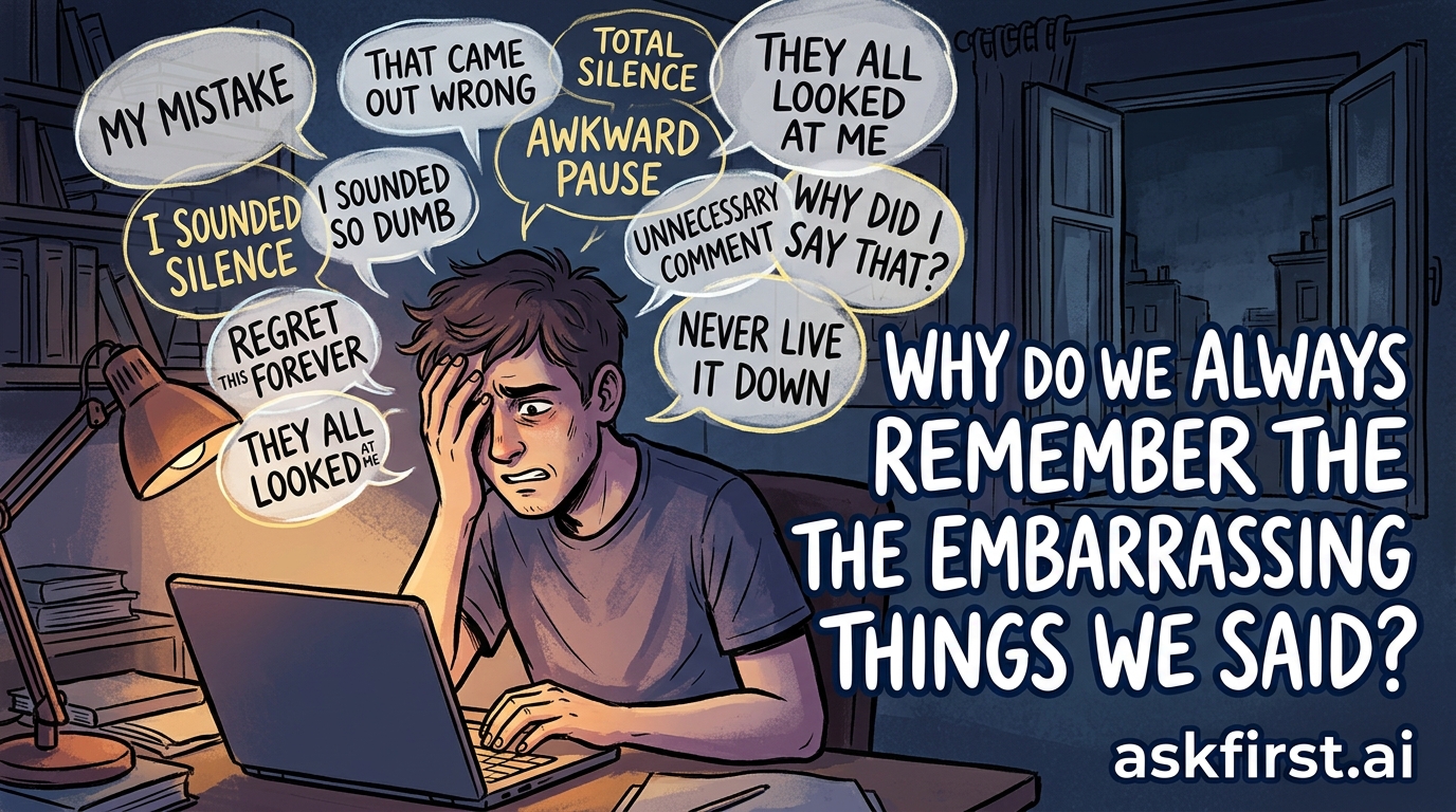 Why do we always remember the embarrassing things we said? Why do we always remember the embarrassing things we said?