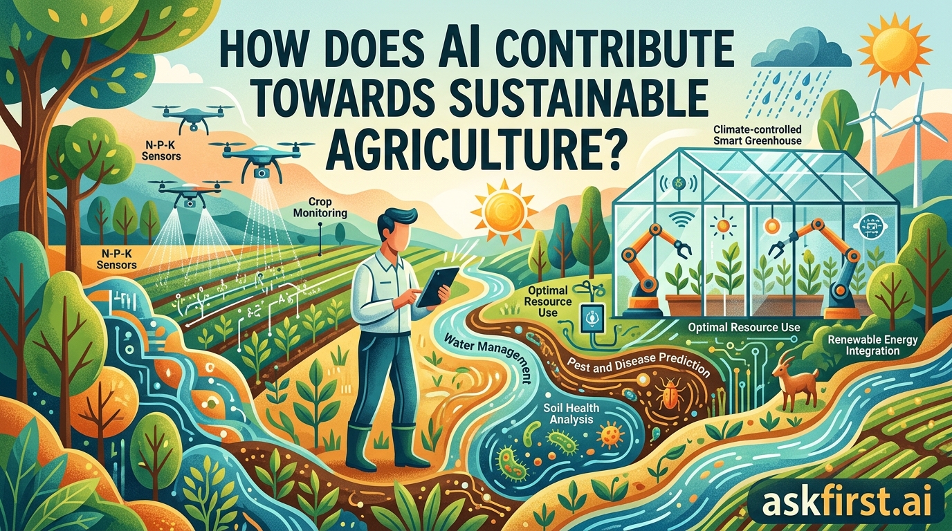 How does AI contribute towards sustainable agriculture? How does AI contribute towards sustainable agriculture?