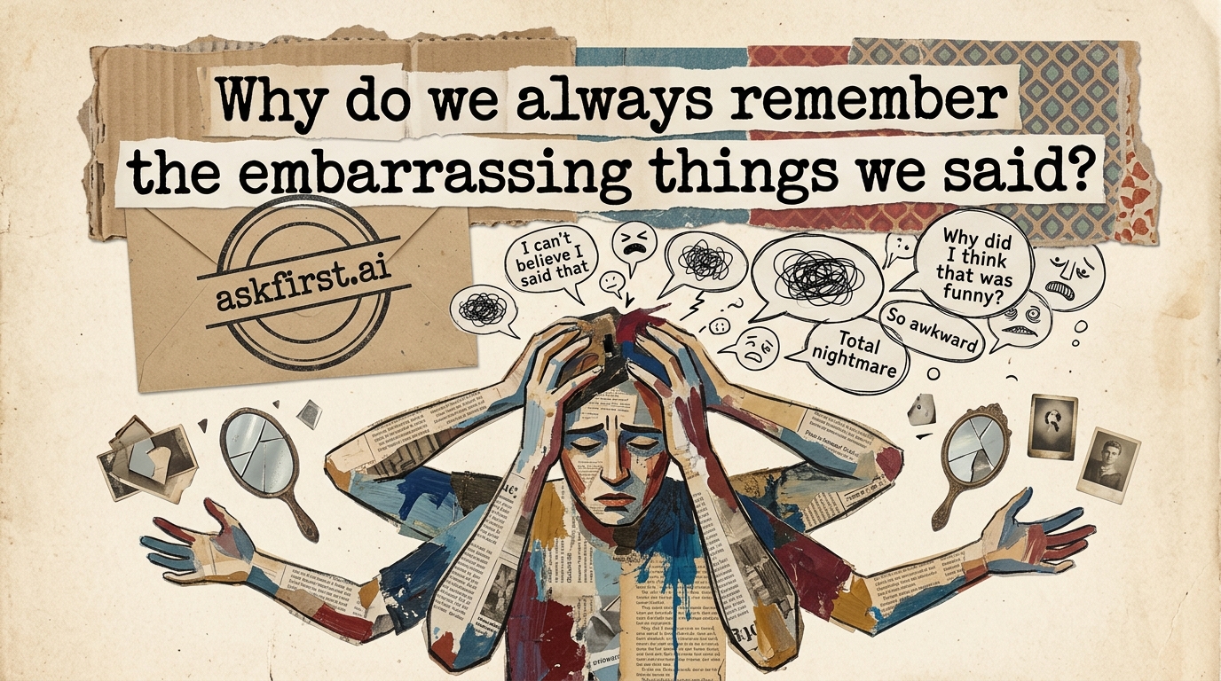 Why do we always remember the embarrassing things we said? Why do we always remember the embarrassing things we said?