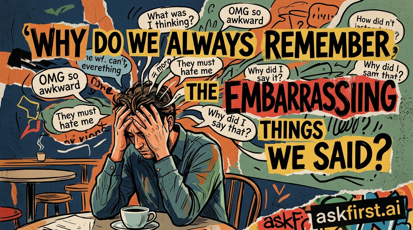Why do we always remember the embarrassing things we said? Why do we always remember the embarrassing things we said?