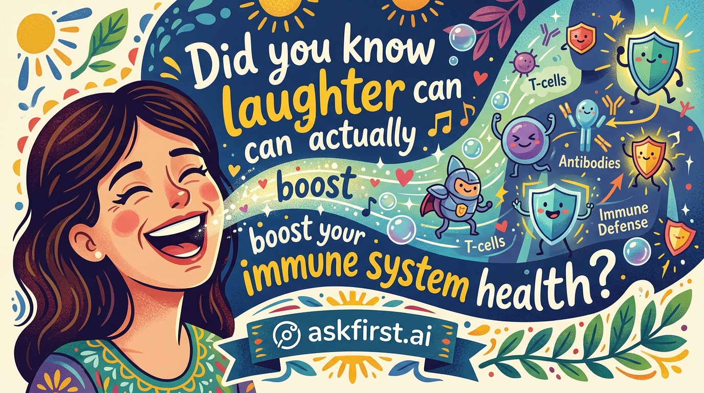 Did you know laughter can actually boost your immune system health? Did you know laughter can actually boost your immune system health?