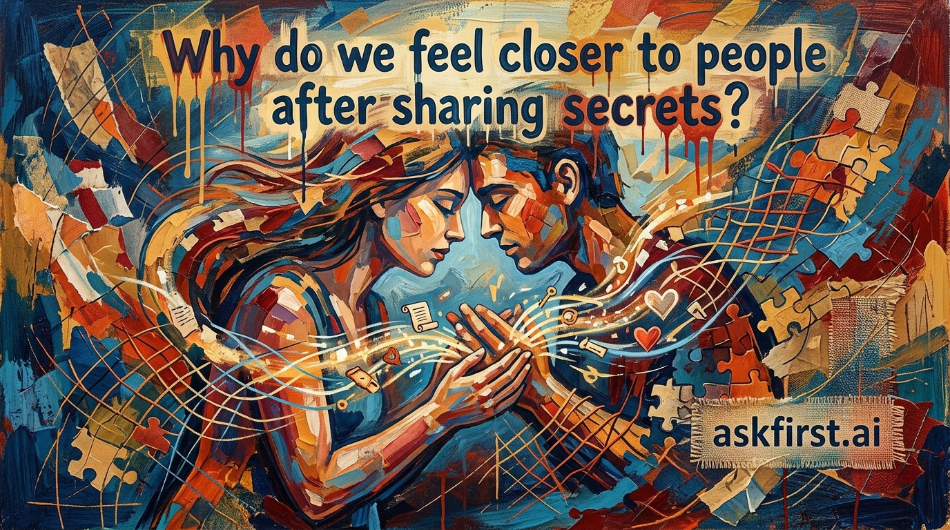 Why do we feel closer to people after sharing secrets? Why do we feel closer to people after sharing secrets?