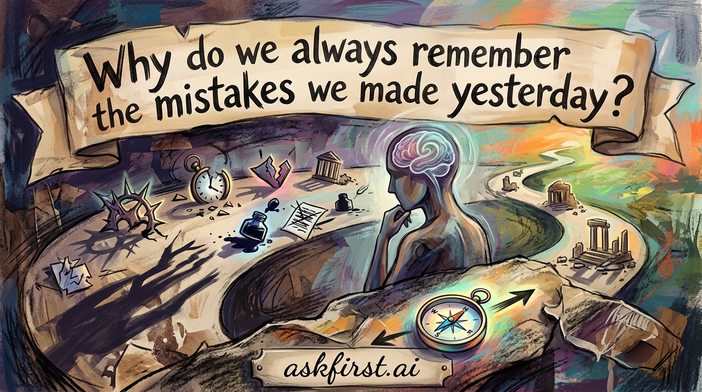 Why do we always remember the mistakes we made yesterday? Why do we always remember the mistakes we made yesterday?