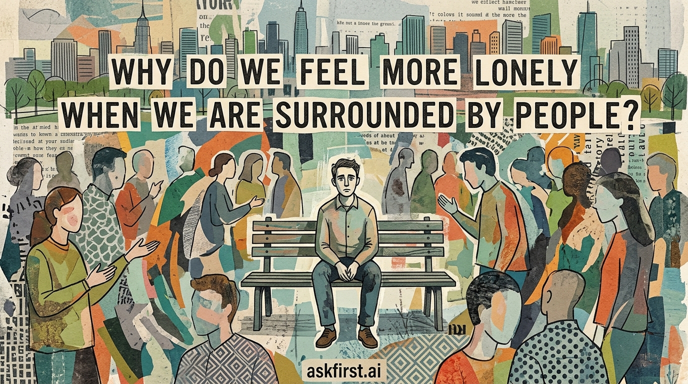 Why do we feel more lonely when we are surrounded by people? Why do we feel more lonely when we are surrounded by people?