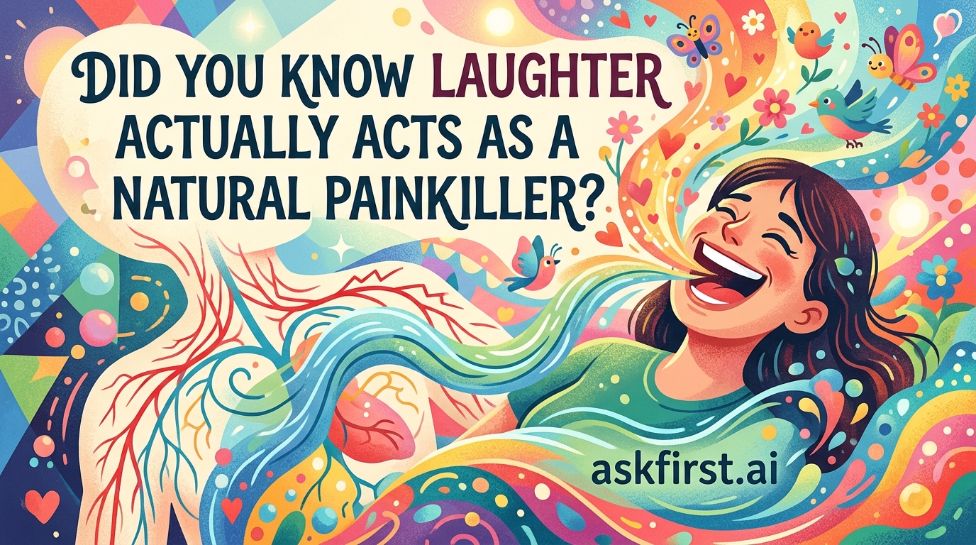 Did you know laughter actually acts as a natural painkiller? Did you know laughter actually acts as a natural painkiller?