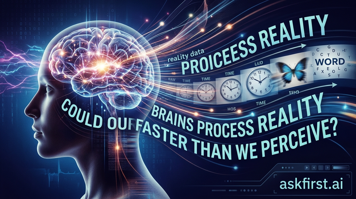 Could our brains process reality faster than we perceive? Could our brains process reality faster than we perceive?