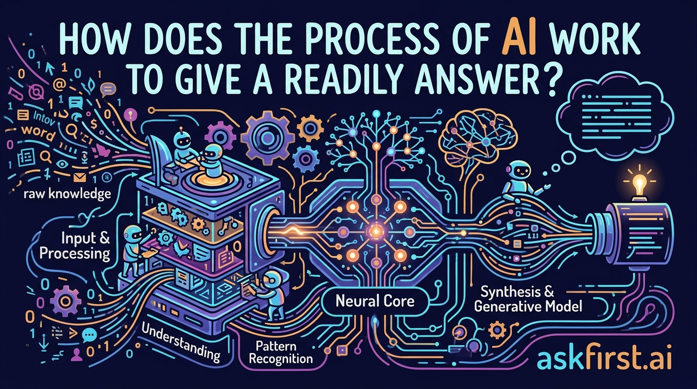 How does the process of ai work to give a readily answer? How does the process of ai work to give a readily answer?