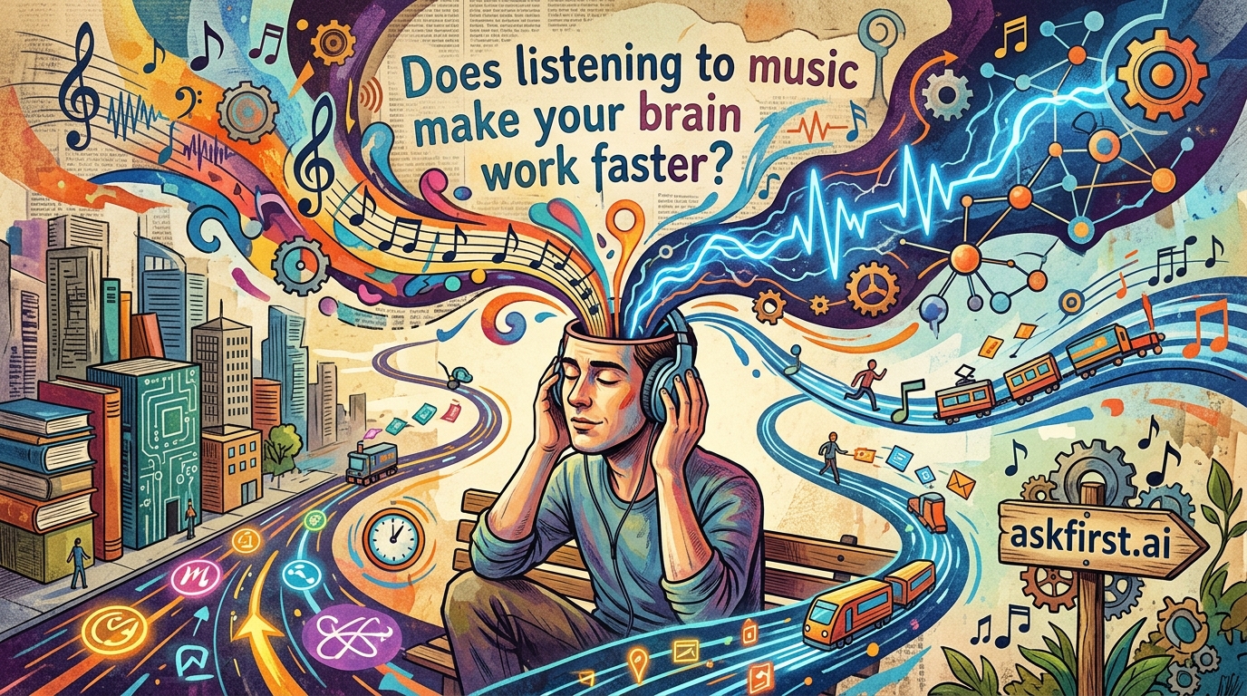 Does listening to music make your brain work faster? Does listening to music make your brain work faster?