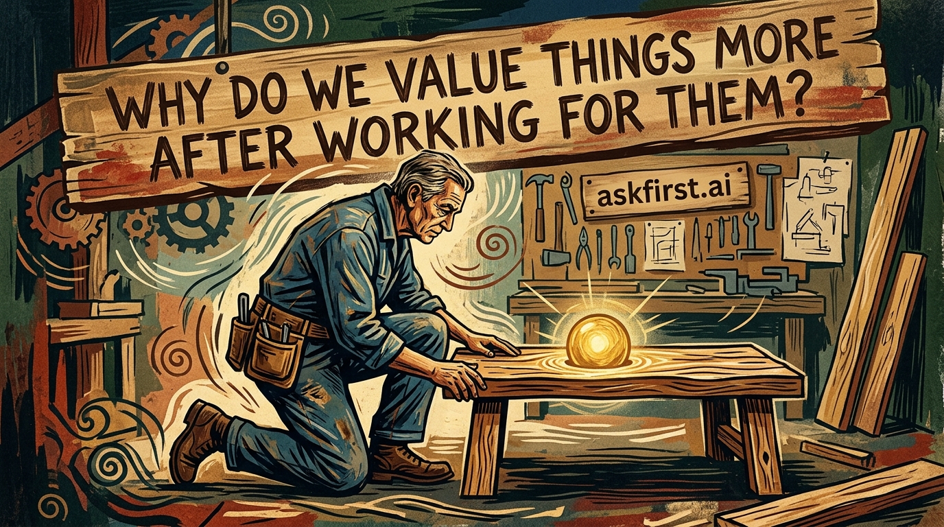 Why do we value things more after working for them? Why do we value things more after working for them?